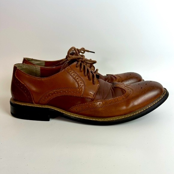 The Original Penguin‎ by Musingwear Brown Leather Dress Shoes Welton Mens 10.5 - Picture 1 of 13